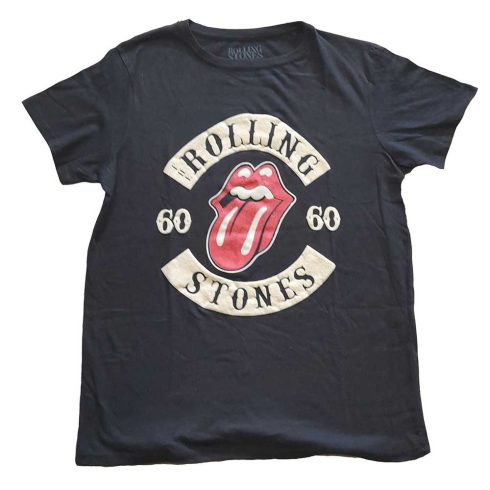 The Rolling Stones - Sixty Biker Tongue (Suede Flock) női póló