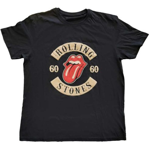 The Rolling Stones - Sixty Biker Tongue (Suede Flock) póló