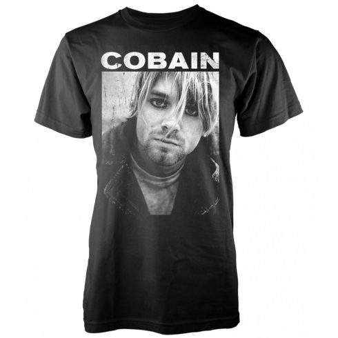 Kurt Cobain - KURT B/W PHOTO póló (L MÉRET)