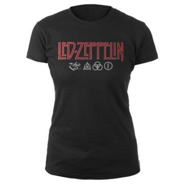 Led Zeppelin - LOGO & SYMBOLS női póló ( S-es méret ) 