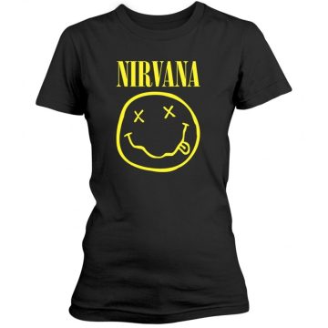 Nirvana - SMILEY LOGO női póló ( L-es méret )