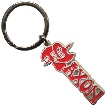 Saxon - Red Logo fém kulcstartó