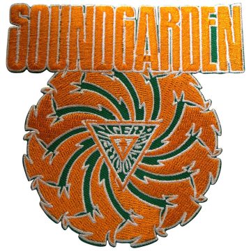  Soundgarden - Badmotorfinger Orange on Green (szőtt) felvarró