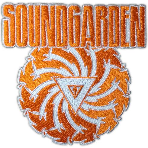 Soundgarden - Badmotorfinger Orange on White (szőtt) felvarró