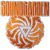 Soundgarden - Badmotorfinger Orange on White (szőtt) felvarró