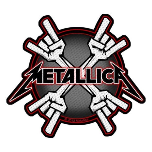 Metallica - Metal Horns (szőtt) felvarró