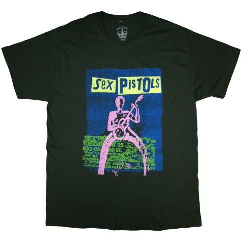 The Sex Pistols - Guitar Cartoon (Green) póló
