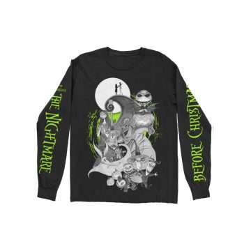   Disney - The Nightmare Before Christmas Characters Green Glow (Sleeve Print) hosszú ujjú póló