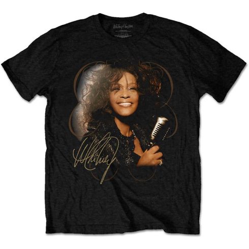 Whitney Houston - Vintage Mic Photo póló