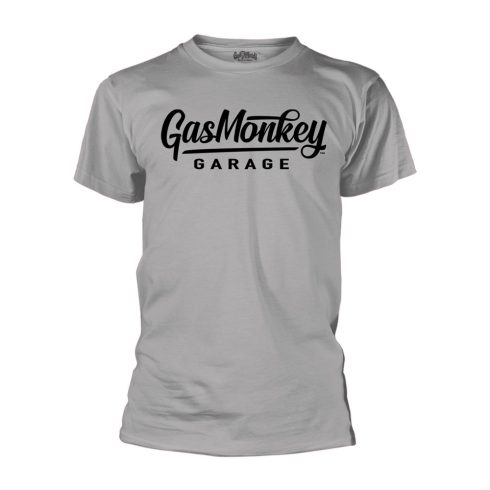 Gas Monkey Garage - LARGE SCRIPT LOGO (GREY) póló